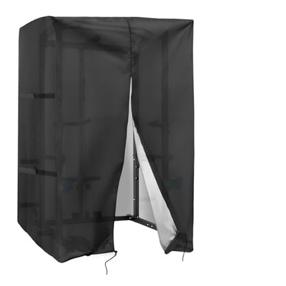 Squat Rack Cover, Waterproof Outdoor Gym Equipment Covers with Zipper for Squat Rack/Weight Lifting Rack/Home Gym Workout Equipment - size: 64"W x 68"D x 82.5"H