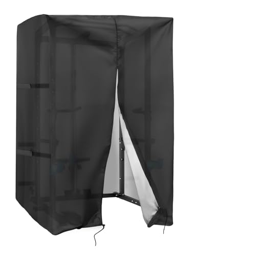 Squat Rack Cover, Waterproof Outdoor Gym Equipment Covers with Zipper for Squat Rack/Weight Lifting Rack/Home Gym Workout Equipment - size: 64"W x 68"D x 82.5"H