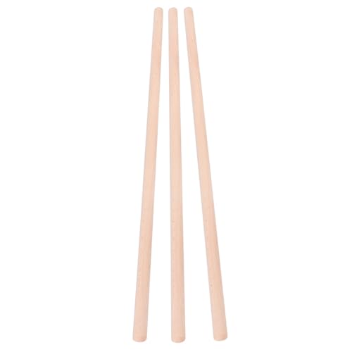 Dioche Long Stick Dowel 3Pcs Open Shoulder Back Correct Hunchback Stick, Yoga Assistance & Fitness Training, Wooden Material, 2x70cm for Posture Correction and Muscle Support