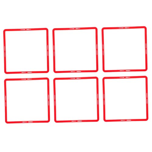BESTonZON 6Pcs Professional Football Agility Training Rings Durable Reusable Speed Circles for Soccer Sports Drills Bright for Enhanced Visibility Grass