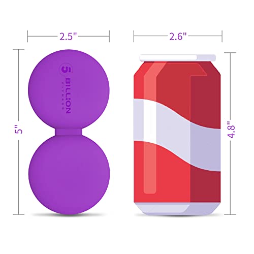 Peanut Massage Ball,Double Lacrosse Ball and Mobility Massage Ball for Physical Therapy - Deep Tissue Massage Tool for Myofascial Release, Muscle Relaxer, Acupoint Massage (Purple) - color: Purple