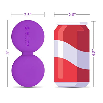 Peanut Massage Ball,Double Lacrosse Ball and Mobility Massage Ball for Physical Therapy - Deep Tissue Massage Tool for Myofascial Release, Muscle Relaxer, Acupoint Massage (Purple) - color: Purple