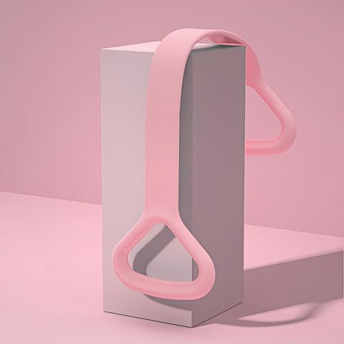 Yoga Stretch Strap Resistance Band, Figure 8 Exercise Band for Leg Arm Shoulder Stretching and Home Fitness Training,Pink