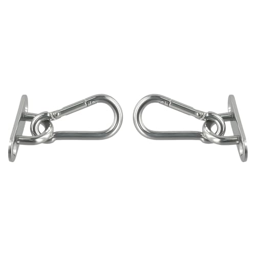 Stainless Steel Ceiling Wall Mount Hook Anchor Hanger Set for Yoga Swing Suspension Straps Gymnastic Rings and Battle Ropes, Indoor Outdoor Installation, Silver