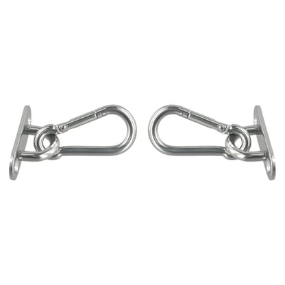 Stainless Steel Ceiling Wall Mount Hook Anchor Hanger Set for Yoga Swing Suspension Straps Gymnastic Rings and Battle Ropes, Indoor Outdoor Installation, Silver