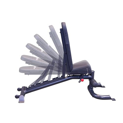 Body Solid (GFID100B) Adjustable Leverage Flat Incline Decline Bench for Weight Lifting, Heavy Duty Fitness Workout Equipment for Bench Press & Incline Exercise, Commercial and Home Gym Essentials