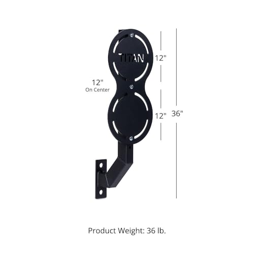Titan Fitness Titan Series Rack-Mounted Double Wall Ball Target, Floating Target for Throwing Wall, Medicine & Plyo Balls, Competition Height Rack Attachment with Thick Steel Construction