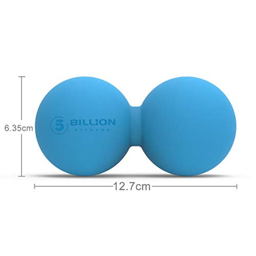 Peanut Massage Ball - Double Lacrosse Massage Ball & Mobility Ball for Physical Therapy - Deep Tissue Massage Tool for Myofascial Release, Muscle Relaxer, Acupoint Massage - color: Blue-hard
