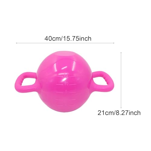 Water Filled Kettlebell Adjustable Weight with Double Handle for Home Fitness, Yoga, and Strength Training - color: Pink
