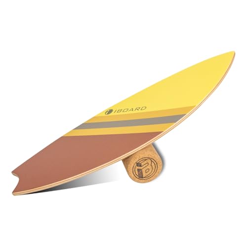 Balance Board Trainer with Rollers | 10-Layer Premium Wooden Wobble Board for Core Strength, Stability & Fitness | Non-Slip Yoga, Surf, Skate & Home Training Board