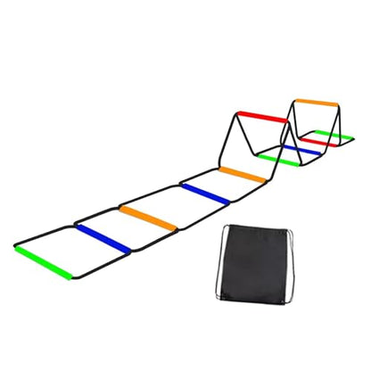 Menolana Agility Ladder Speed Ladder Foldable Workout Rugby Multifunction Home Gym Agility Training Equipment Fitness Feet Training - size: 10 Grids With Bag