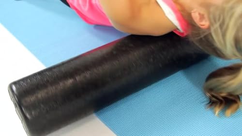 12 Inch High Density Foam Roller - Compact Muscle Recovery Roller for Travel, Home Gym, Yoga, Black
