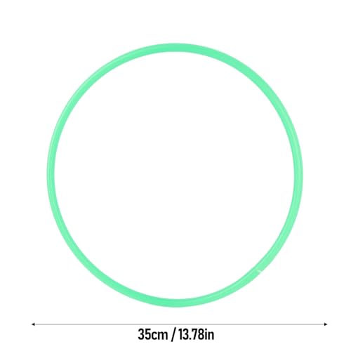 Brrnoo Agility Training Equipment, Gymnastics Rings with Green 13.78in Agility Speed Rings Balance Coordination Sensory Training Jumping Hollow Football Equipment for - size: 0.7in Width
