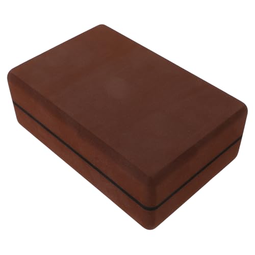 VICASKY Yoga Eva Foam Blocks Non-slip Balance and Stretching Bricks Thickened Coffee Color 200g Lightweight Exercise Pilates Meditation Accessories for Home Workout and Travel