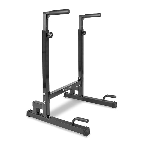 ProsourceFit Dip Stand Station, Heavy Duty Ultimate Body Press Bar with Safety Connector for Tricep Dips - color: Black, style: Pro