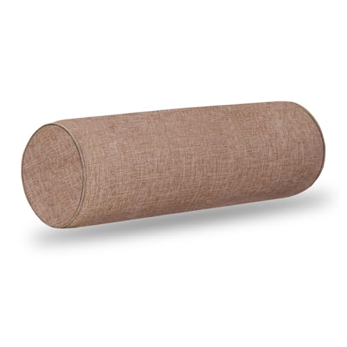 Memory Foam Cylinder Pillow - Ergonomic Cervical Pillow for Neck/Legs/Back Support, Decorative Bolster for Home Sofa/Bed,Cervical Neck Roll Memory Foam Pillows with Washable Cover (Terracotta, 6x18) - color: Terracotta, size: 6x18