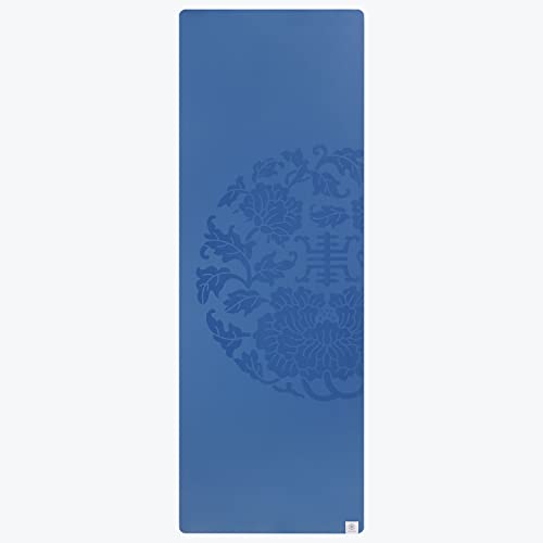 Gaiam Dry-Grip Yoga Mat - 5mm Thick Non-Slip Exercise & Fitness Mat for Standard or Hot Yoga, Pilates and Floor Workouts - Cushioned Support, Non-Slip Coat - 68 x 24 Inches