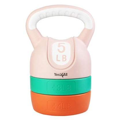 Yes4All Kettlebell Sets - Adjustable Kettlebell Set for Strength Training - Kettlebells Adjustable Weight for Versatile Workouts - color: B. Pastel, style: A. Single