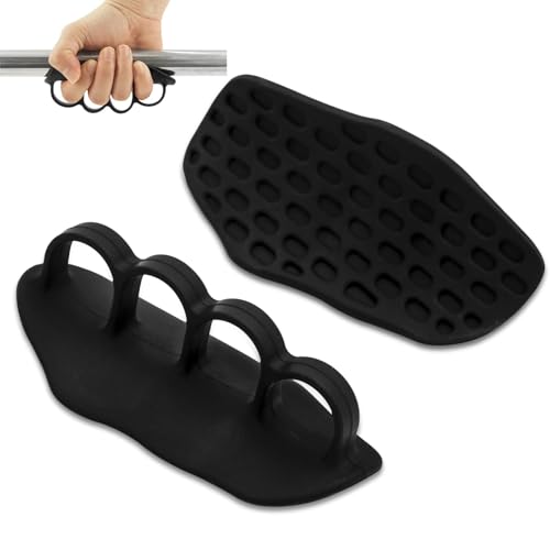 Anti-Slip Workout Grips - Ergonomic Rubber Hand Protector Gloves for Weight Lifting, Pull-Ups, Gym Training and Exercise, for Men and Women - color: Black-New