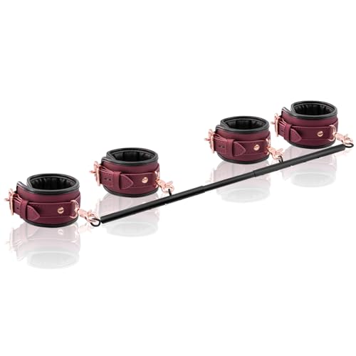 Spreader Bar Heavy Duty Stainless Steel Adjustable Bar with 4 pcs PU Cushioned Straps for Yoga, Pilates, Fitness Training, Home Gym Equipment and more.