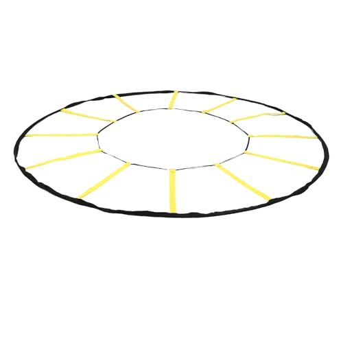 Keenso Circular Speed Ladder, Nylon Agility Trainer for Soccer and Basketball, 12 Rungs Enhance Footwork and Speed Control for Outdoor or Indoor Training