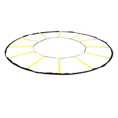 Keenso Circular Speed Ladder, Nylon Agility Trainer for Soccer and Basketball, 12 Rungs Enhance Footwork and Speed Control for Outdoor or Indoor Training