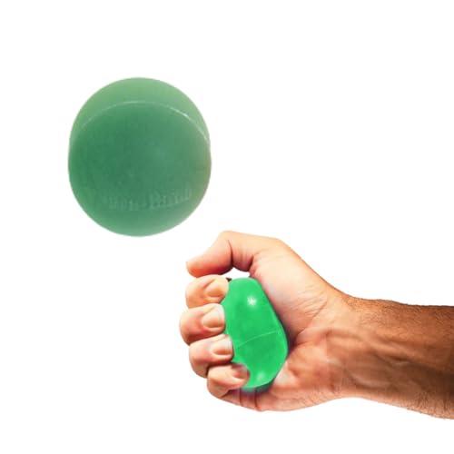 THERABAND Hand Exerciser Ball, X-Large Green, Medium Resistance for Grip Strengthening, Finger & Hand Therapy, Squeeze Ball for Rehab, Wrist & Forearm Exercise, Latex-Free, Textured Surface