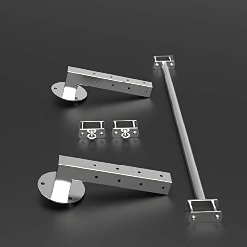 Pull-Up Bar Wall Mounted Stainless Steel Chin Up Bar, with Multi-Function Lifting Ring and Easy to Install, Portable Home Fitness Equipment, Load 200Kg