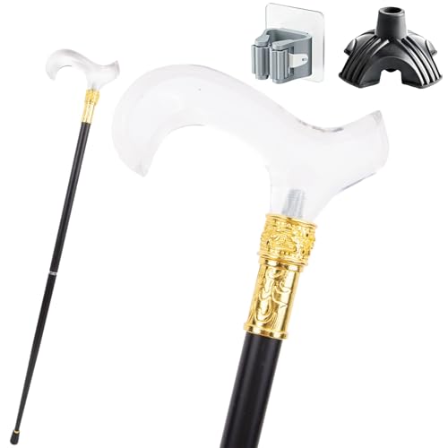 Transparent Crutch, Ergonomic Handle, Non-Slip and Wear-Resistant, Portable Unisex Model, Also a Stylish Accessory