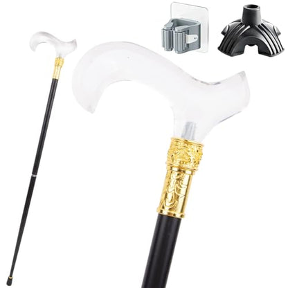 Transparent Crutch, Ergonomic Handle, Non-Slip and Wear-Resistant, Portable Unisex Model, Also a Stylish Accessory