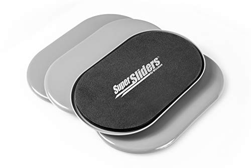Super Sliders4744095N Reusable XL Heavy Furniture Sliders for Carpet- Quickly and Easily Move Any Item, 9-1/2" x 5-3/4' Gray (4 Pack)