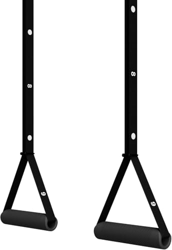 Kensui NanoBars V2 - Portable Suspension Trainer, 600 lb Max Load | Stable and rotating handle modes support pull ups, rows, dips, curls and full body training with natural wrist movement. - color: Black