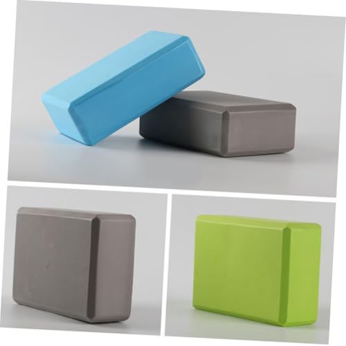 2 PCS High-density EVA Yoga Blocks Anti-skid Non-slip Yoga Accessories for Stability and Support Lightweight Rectangular Cushions for Home Practice and Beginners Grey