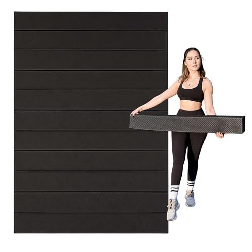 Foldable Large Yoga Mat, Extra Space 72"L x 48"W (183 x 122 cm), 6mm & 8mm Thick, Workout Mat for Home Gym and Travel - Anti-Slip Folding Exercise Mat for Yoga & Pilates