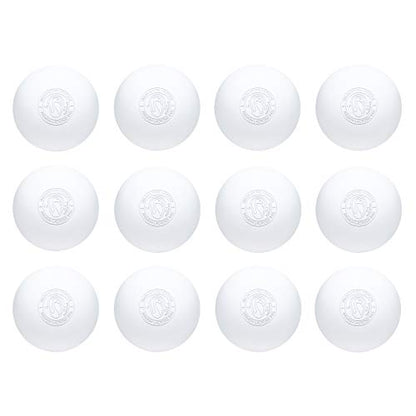 Signature Lacrosse Ball Set - Packs of 2, 4, 8, 12, and 100 - No Chemical Smell Massage Balls, Myofascial Release Tools, Back Roller, Muscle Knot Remover - color: White, size: 12 Balls