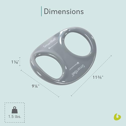 Balanced Body SmartBell Ergonomic Two-Handed Pilates Exercise Weight, Pilates Dumbbell, Exercise Equipment for Home Gym or Pilates Studio Use - color: Gray
