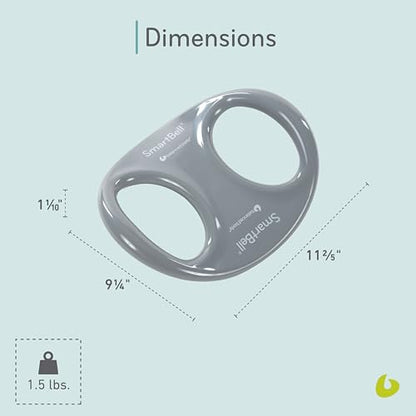 Balanced Body SmartBell Ergonomic Two-Handed Pilates Exercise Weight, Pilates Dumbbell, Exercise Equipment for Home Gym or Pilates Studio Use - color: Gray