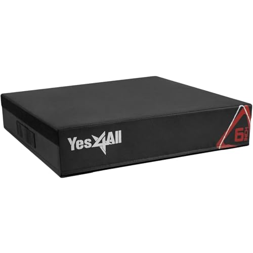 Yes4All Adjustable Soft Plyo Box, Jumping Trainer - For Plyometric Exercises and Conditioning, Multiple Height Variations