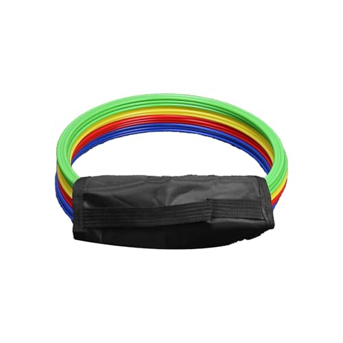 Set of 12 Agility Rings, Multifunctional Jumping Hoops, Circles for Games, Football, Gymnastics - size: 30cm