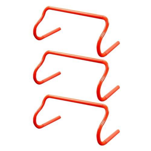 Abaodam 3pcs Adjustable Speed Agility Training Hurdles Set, Lightweight Detachable Orange Mini Hurdles for Football Basketball Soccer Quarterback Athletic Speed Drills
