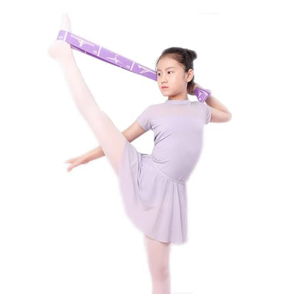 Adjustable Stretch Strap for Kids, 8-Loop Elastic Resistance Band for Children Gymnastics, Ballet Dance, Yoga, Stuff，Pilates & Flexibility Training, Home Exercise Equipment for Girls