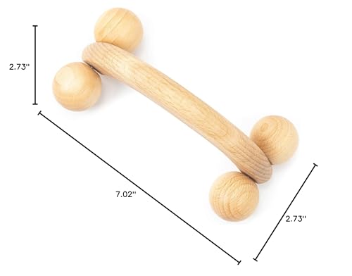 tuuli Accessories – Back Massager with Smooth Ball Rollers, Multi-Functional Back Roller, Neck Massager, Eases Muscle Tension and Supports Skin Health, Muscle Roller 7 x 3 inches