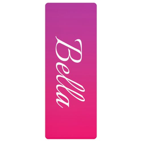Custom Name Yoga Mat,Personalized Travel Yoga Exercise Mat,Non Slip,Perfect for Kids & Adults,Gradient Color D Series - color: Style 19