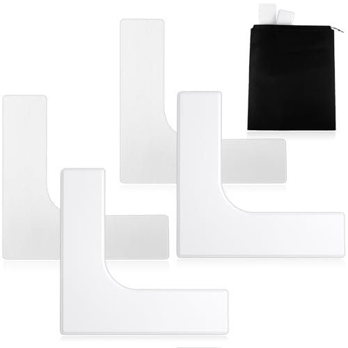 4 Pcs Flat Court Corner Markers for Soccer Goals Rubber Space Non Slip Training Markers for Football, Field Hockey & Lacrosse