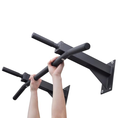 vidaXL Chinning Bar - Heavy-duty 550 lb Capacity Wall-mount Metal Pull-up/Chin-up Bar, Ideal Exercise Equipment for Home Workouts