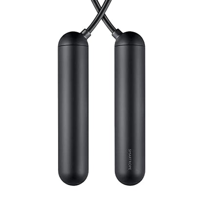 [Tangram Factory] Smart Rope - LED embedded Jump Rope - See your fitness data in MID-AIR - color: Black, size: Medium
