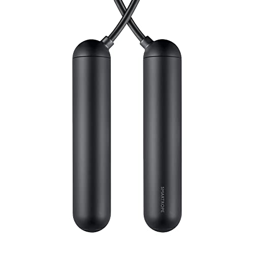 [Tangram Factory] Smart Rope - LED embedded Jump Rope - See your fitness data in MID-AIR - color: Black, size: Small