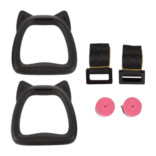 Healifty Gymnastic Rings Set with 1-Meter Straps, Adjustable Sports Gym Rings for ’s Muscular Training and Pull-up Exercises, Professional Fitness Equipment for Home Workout