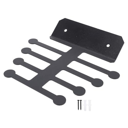Rengue Fitness Band Rack Wall Mount Exercise Band Holder Wall Mounted Gym Storage with Iron Design for Resistance Bands Jump Ropes Ankle Straps Accessories Home Commercial Garage Gym