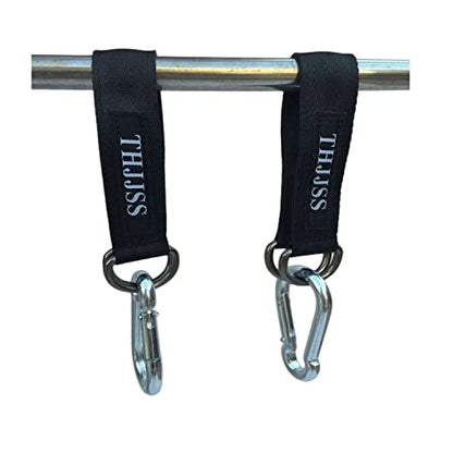 Tree Swing Straps Hanging Kit 2 Pack, Short Straps with 2 Safer Lock Snap Hook Clasps for Swing Hammocks Seat Swing Hammocks Hangers Yoga Sandbags Pulley System Home Gym